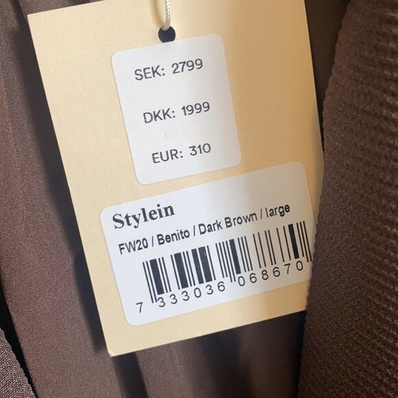 Stylein NWT Benito Brown Blazer Large - Picture 4 of 8